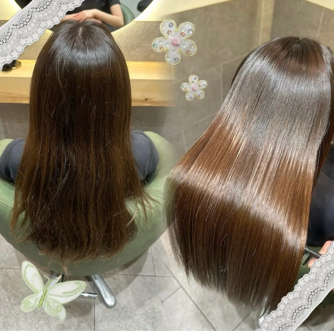 【下ろしたくなるようなツヤとまとまりを】‼️今だけ50%OFF‼️ツヤツヤ髪質改善ストレート(ロング)の写真
