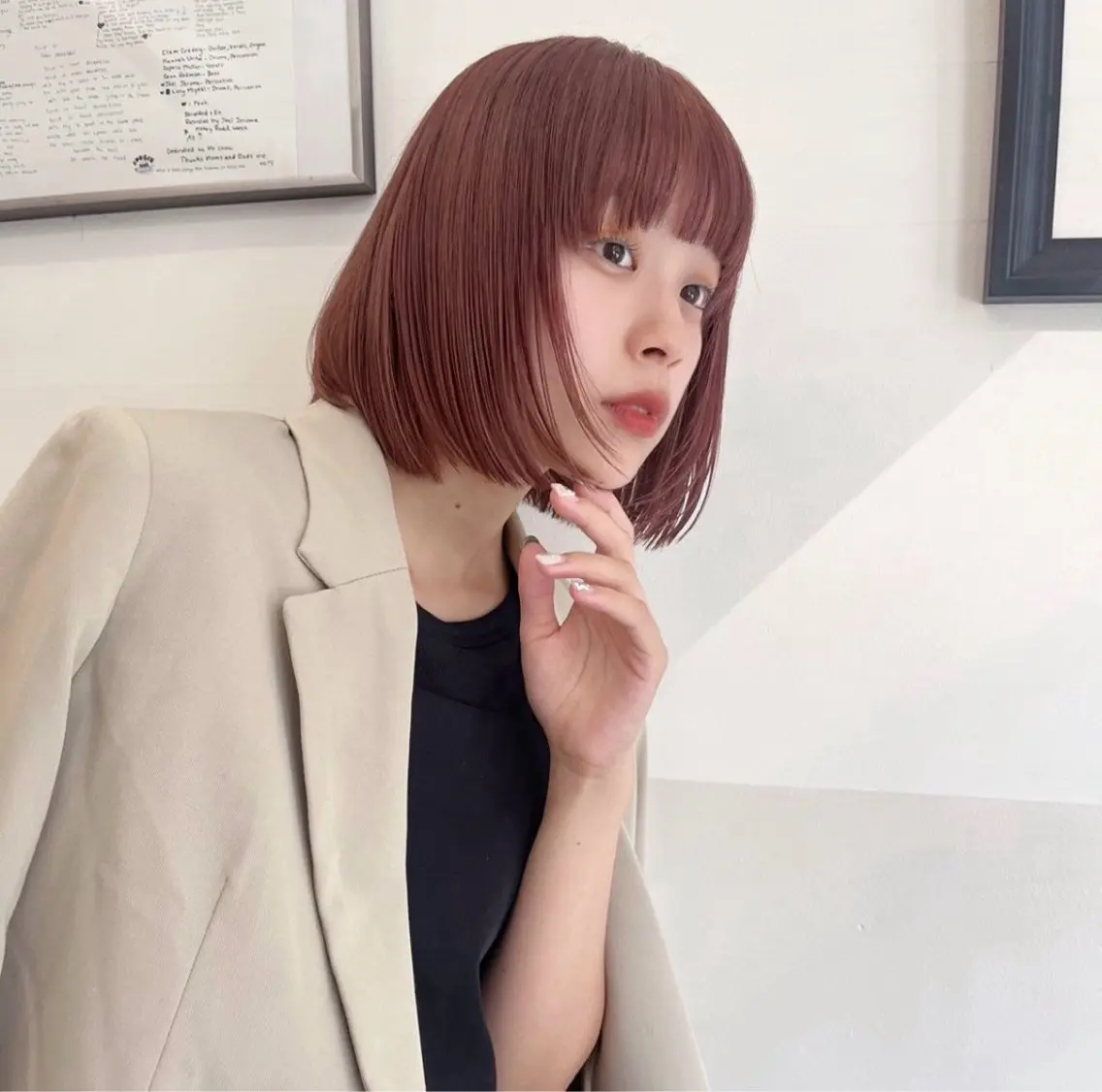 ショート カット ヘアカラー ボブパーマ🥣KON コンナツミのヘアスタイル