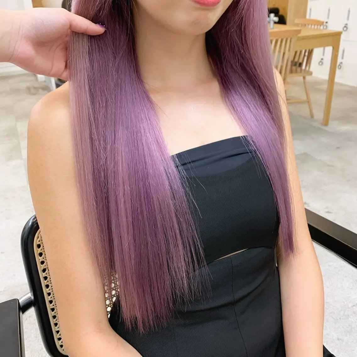 ロング カラー ヘアアレンジ ラベンダーカラー ピンクカラー ピンクラベンダー ホワイトピンク ヘアカラー トリートメント ヘアセット 渋谷🩶ハイトーン 🩶FUMUのヘアスタイル