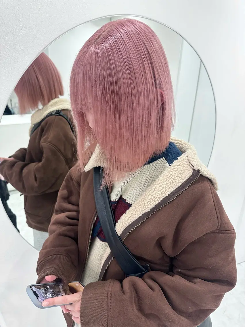 ロング ヘアカラー ヘッドスパ ヘアセット 韓国ガーリー🤍ハイ トーン🤍Ayanaのヘアスタイル