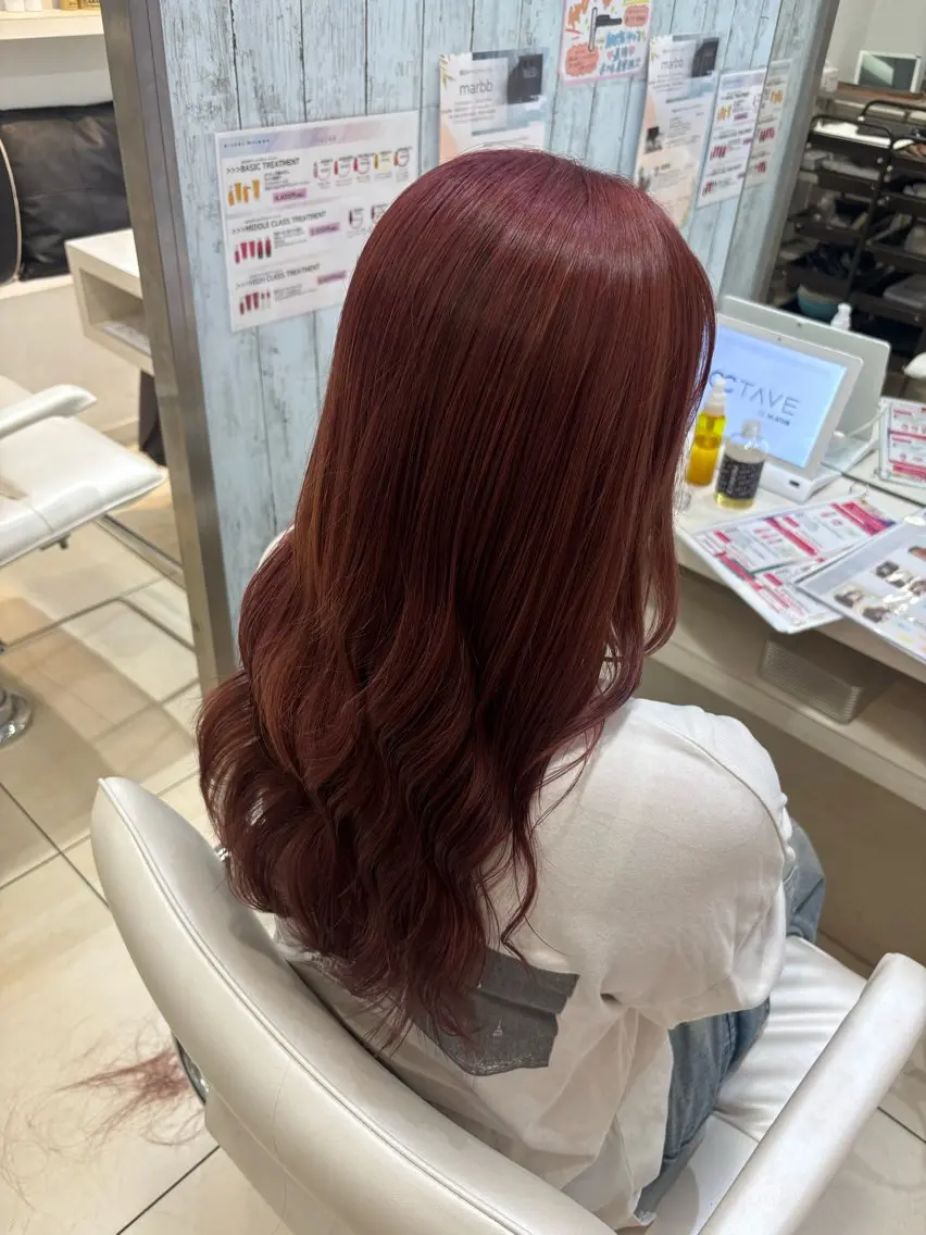 ロング ヘアカラー トリートメント 🌸暖色髪質改善 MEI🌸のヘアスタイル
