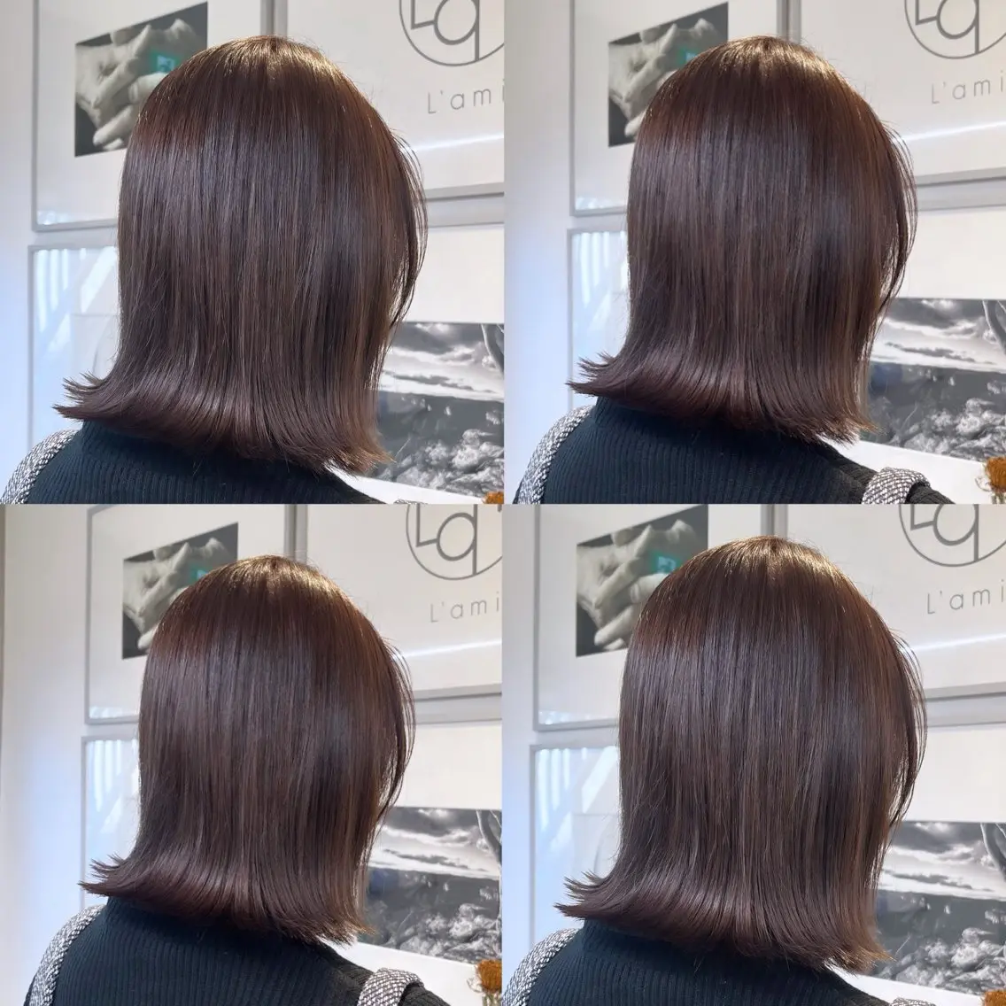 ショート カラー ブラウンカラー 透明感カラー ココアグレージュ グレージュ ラベンダーカラー カット ヘアカラー トリートメント ヘッドスパ ヘアセット カジュアルを女っぽく 𝗮𝘆𝗮𝗰𝗼のヘアスタイル