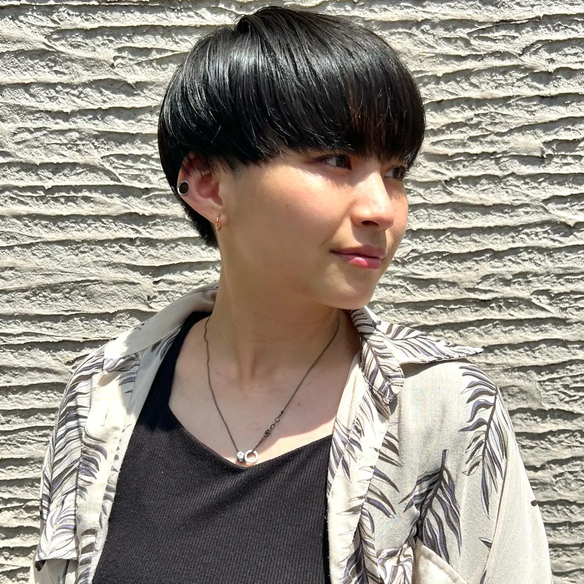 ショート 切りっぱなしボブ 前下がりボブ ボブ くびれヘア 顔まわりレイヤー 北内 登真のヘアスタイル