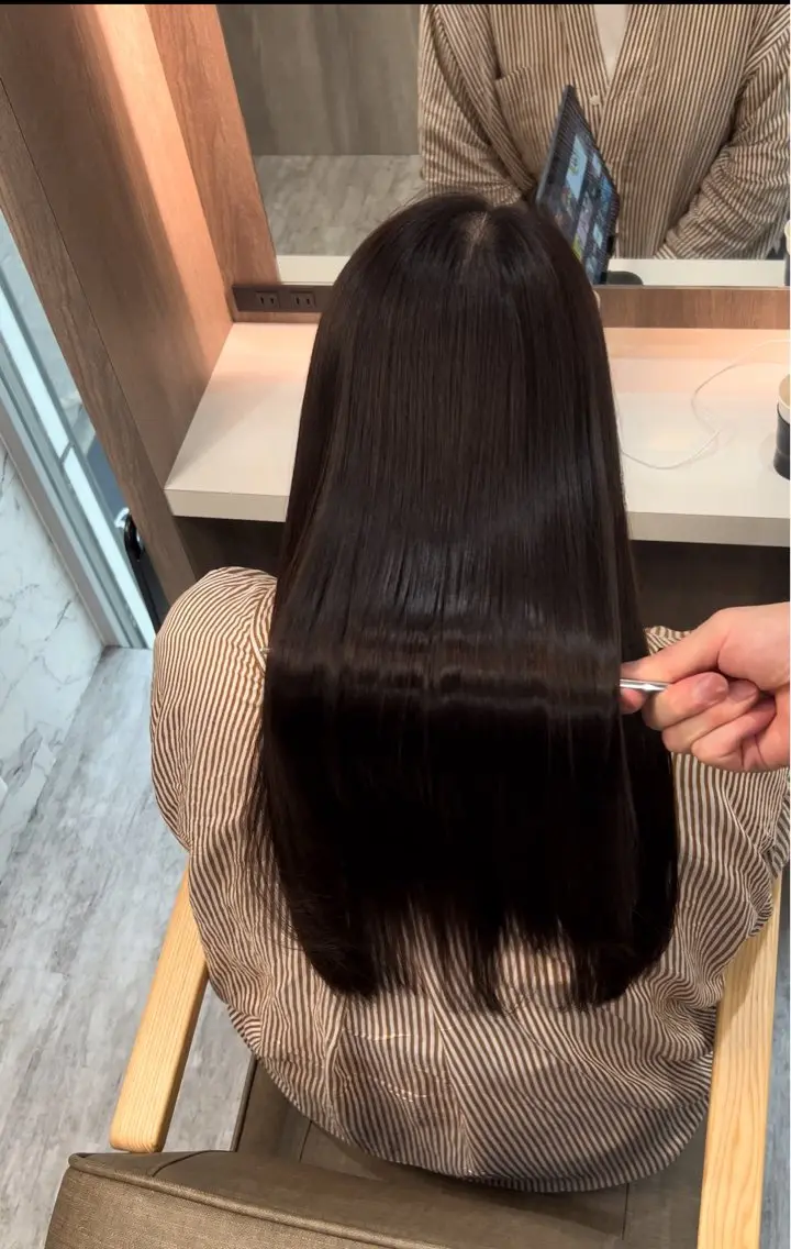 ロング カット 縮毛矯正 広島No.1美髪矯正 髪質改善/河村総一郎のヘアスタイル