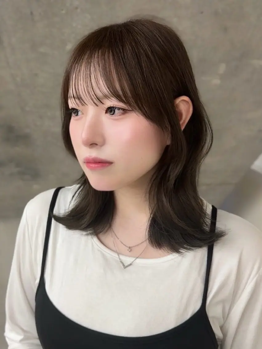 ミディアム カラー ヘアカラー 小野寺 彩圭のヘアスタイル