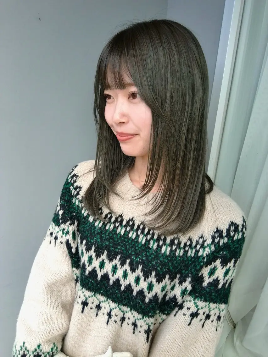 ロング カラー カット ヘアカラー eim AYUKAのヘアスタイル