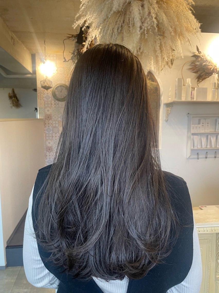 ロング カラー カット ヘアカラー トリートメント 荒牧 絵美のヘアスタイル