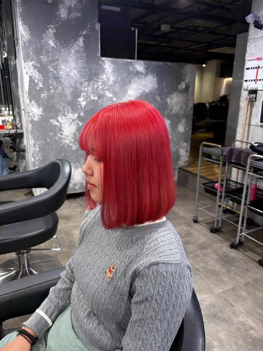 ミディアム カラー ヘアカラー トリートメント ヘッドスパ ハイトーン 横浜💞ミオのヘアスタイル