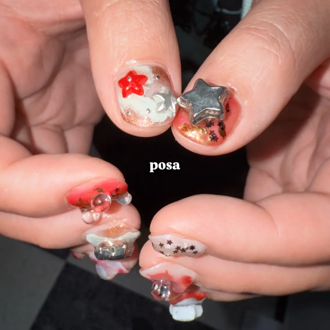 ネイル シンプルネイル ハンドネイル posa nail モエミのネイルデザイン