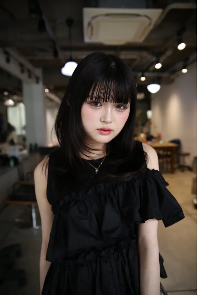 セミロング カット ヘアカラー 🎀抜け感ナチュラル 🎵asuna🪽のヘアスタイル