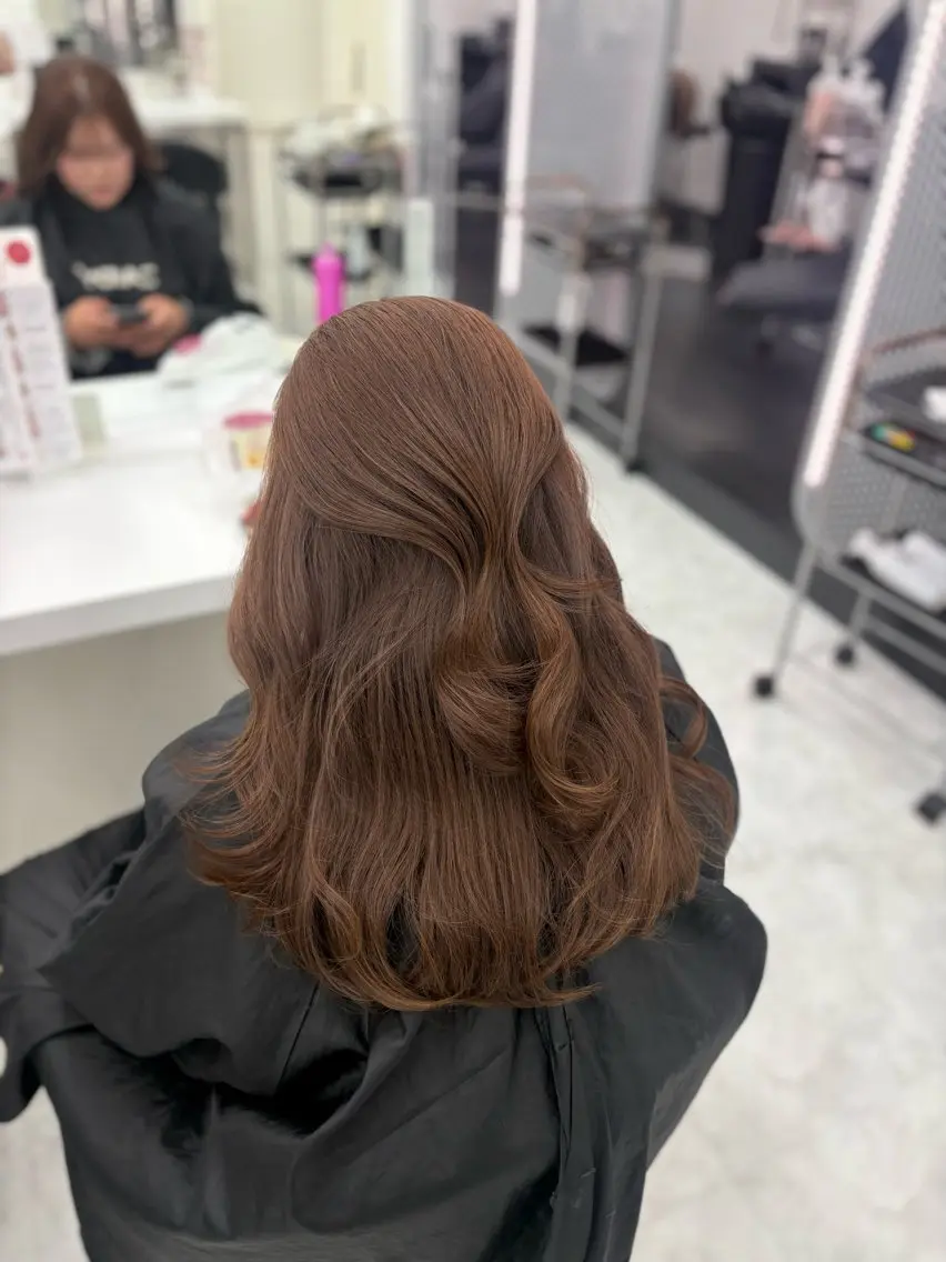 ロング カラー 韓国ヘア/透明感 カラー🎀RUNAのヘアスタイル