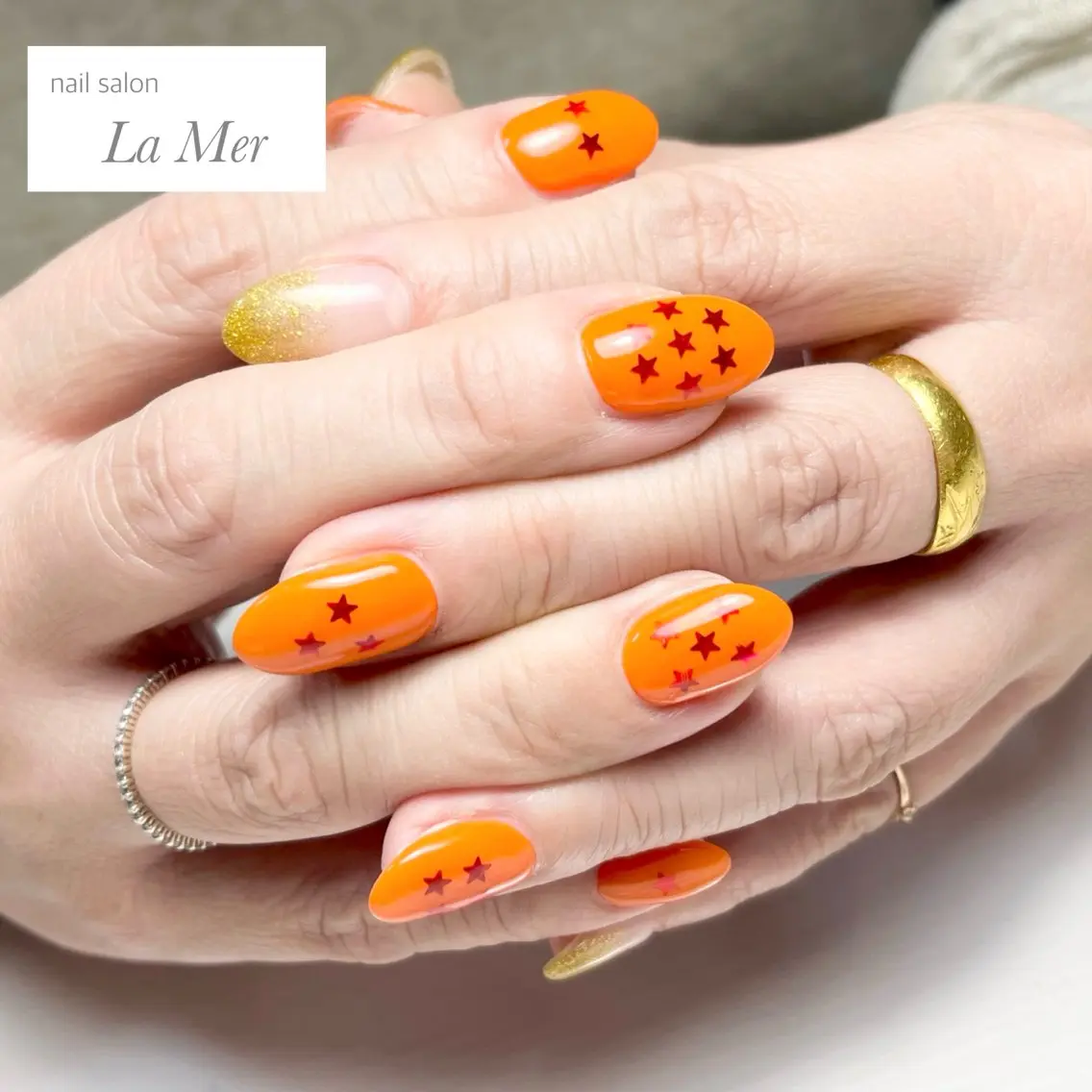 ネイル ゴールド グラデーション ラメ(グリッター) ラメグラデーション 持ち込み nailsalon La Merのネイルデザイン