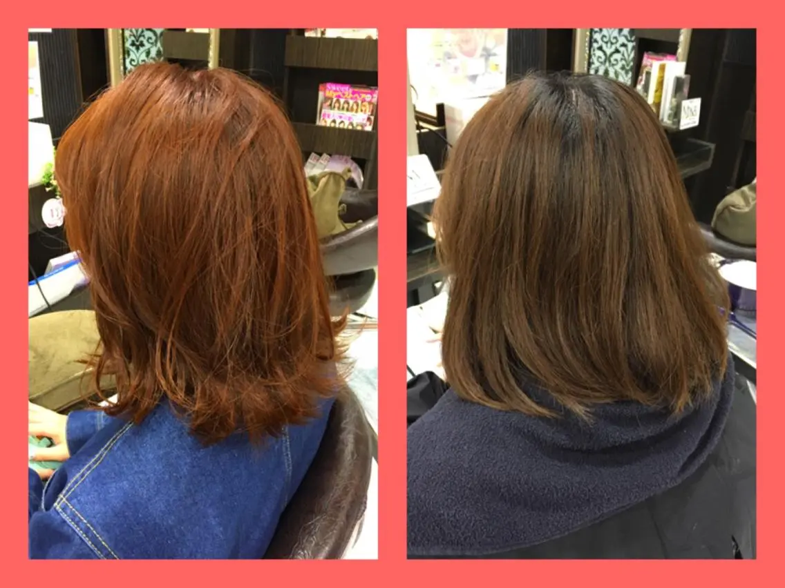ショート ミディアム セミロング カラー レッドカラー 外ハネヘア boutique misakiのヘアスタイル