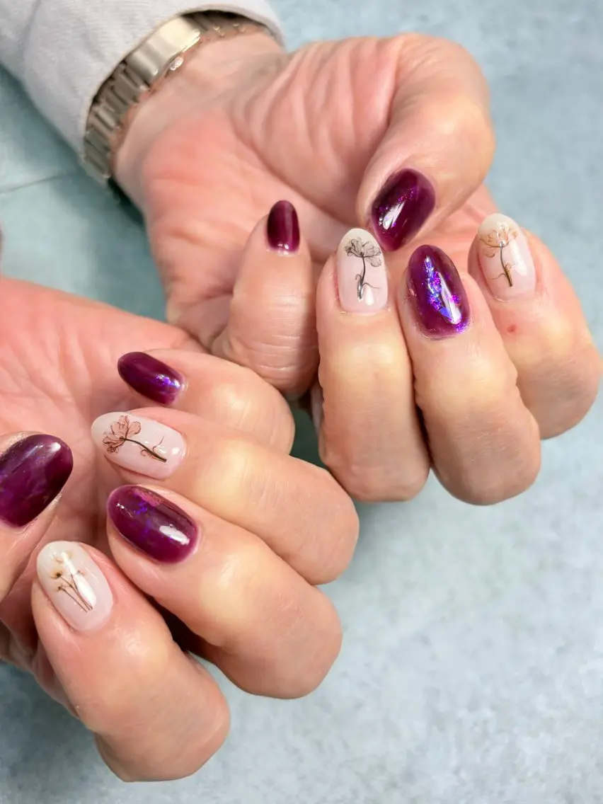 ネイル フラワーネイル ハンドネイル フットネイル oki nailのネイルデザイン