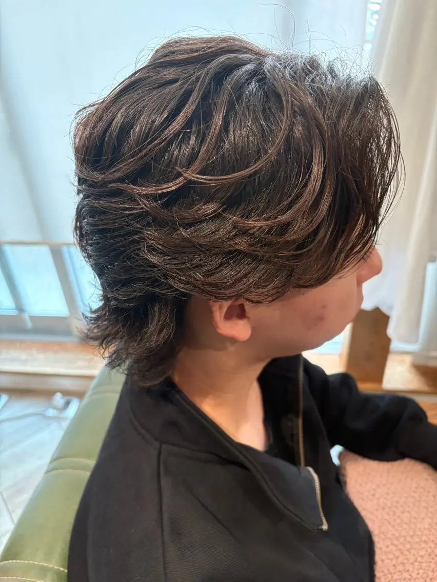 パーマ メンズ カット パーマ 鮫島海斗☆レイヤー☆ ケアブリーチのヘアスタイル