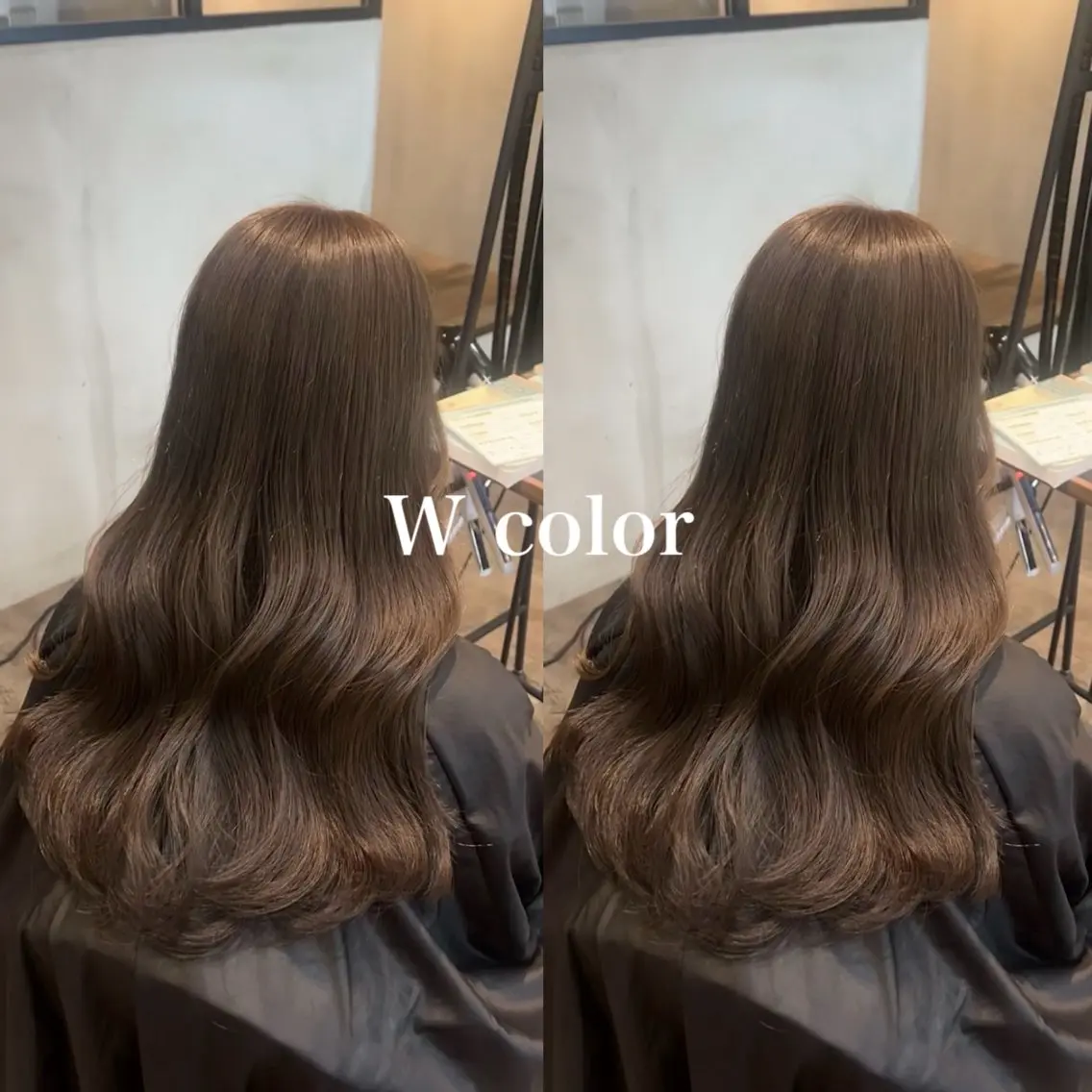 【ブリーチなし透明感カラー🩶】ダブルカラー＋カット＋ベーストリートメントの写真