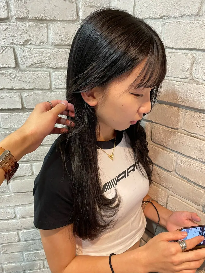 ロング カラー レイン🌏🌱 似合わせ/ハイトーンのヘアスタイル