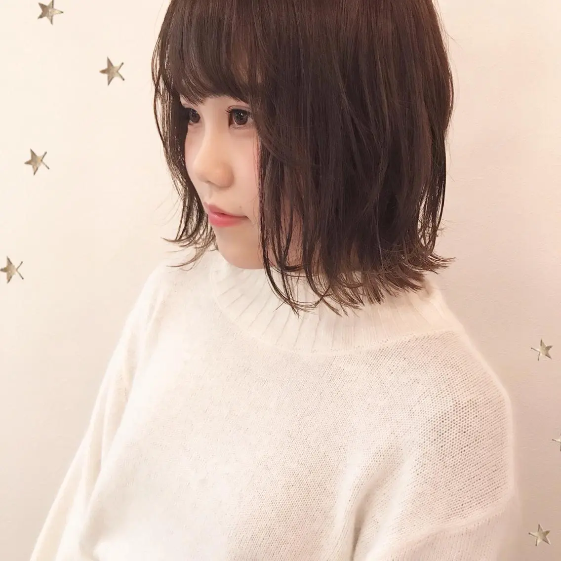ミディアム カラー 市川 千夏のヘアスタイル