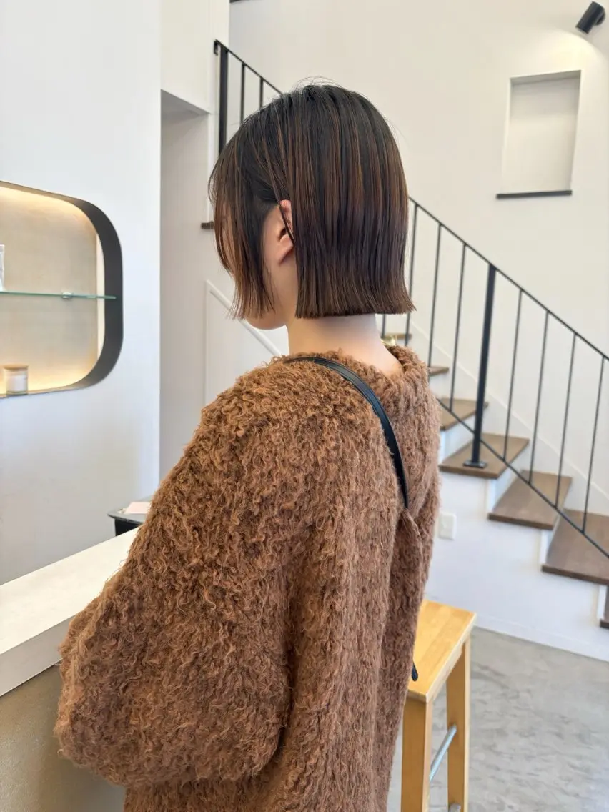 ショート 切りっぱなしボブ ボブ 蛭町 遥香のヘアスタイル