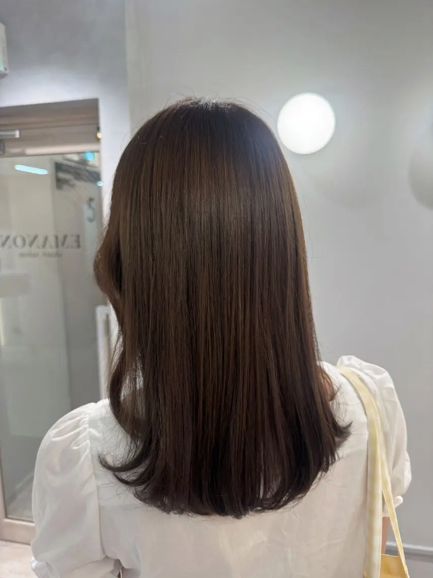 ミディアム カラー カット ヘアカラー トリートメント ヘッドスパ 🎀 YUZUKI🎀のヘアスタイル