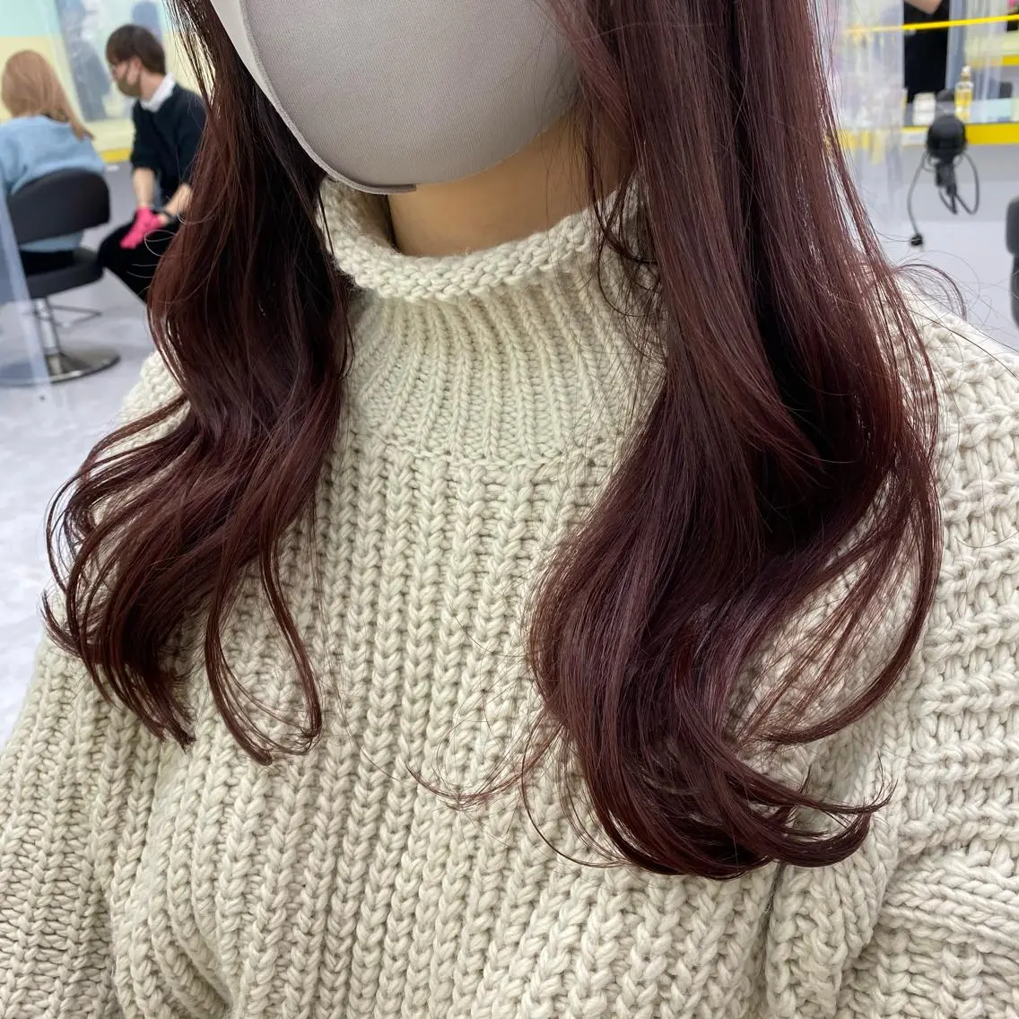 ミディアム カラー ヘアアレンジ ヘアカラー トリートメント mai🍑暖色カラー /レイヤー💖のヘアスタイル