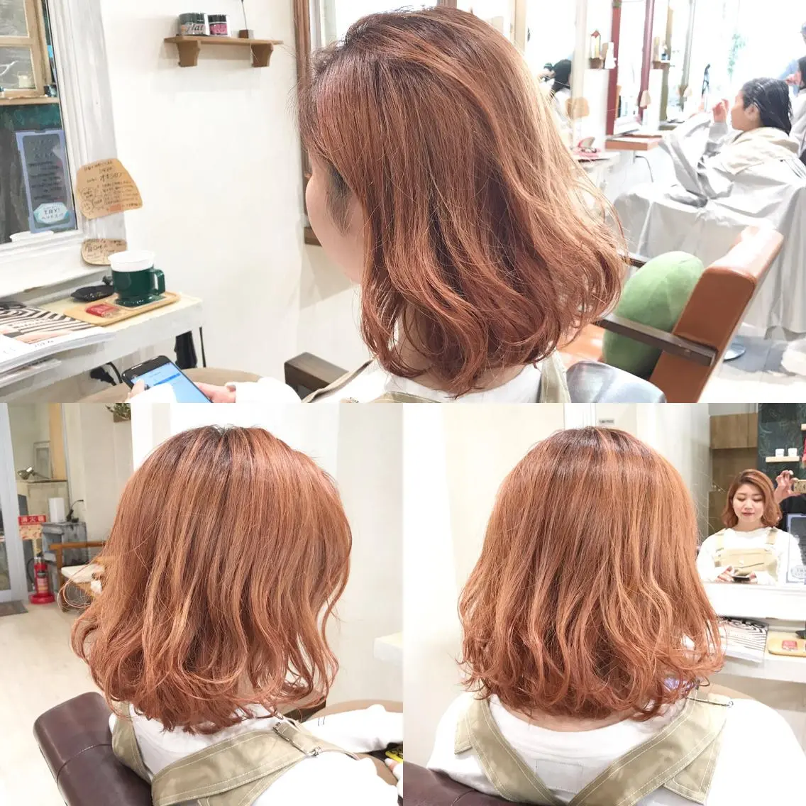 ショート カラー オレンジ ボブ メンズ指名多数!! 田島史也のヘアスタイル