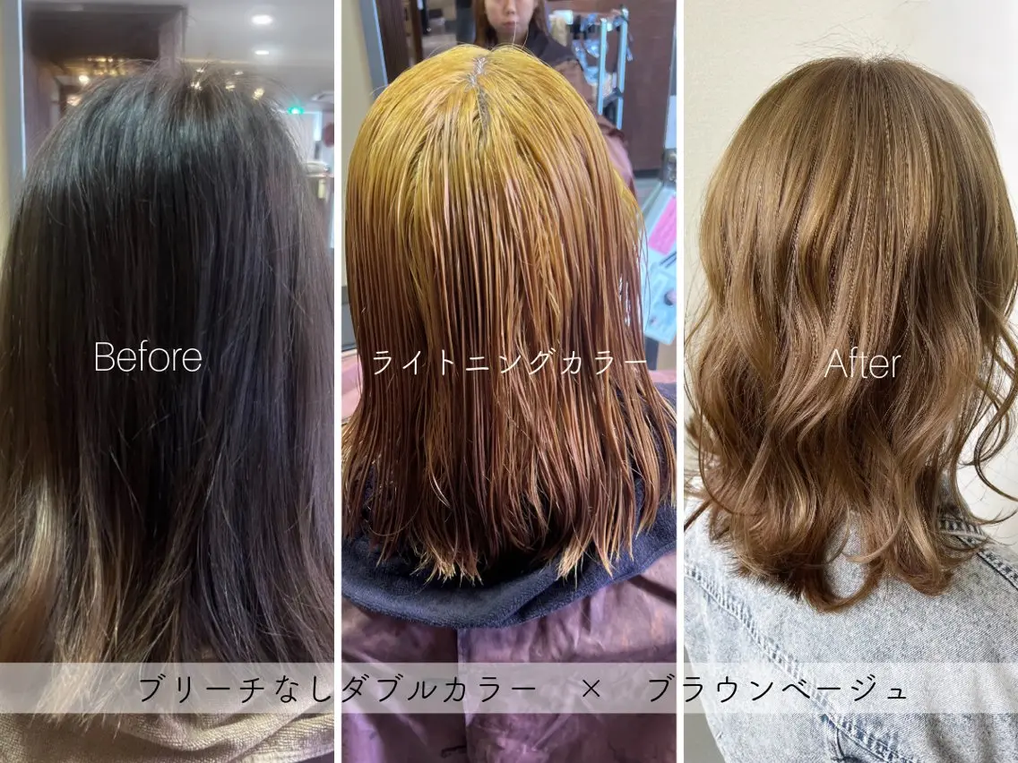 カラー ブリーチ ダブルカラー ブリーチなしカラー SARAJU 仁川店【カラー特化】のヘアスタイル