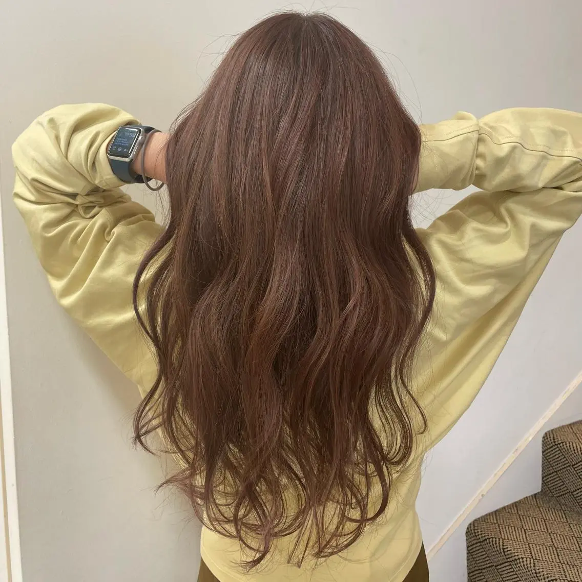 カラー ブラウンカラー ピンクカラー 後藤 澪のヘアスタイル