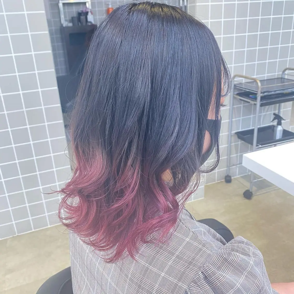 セミロング カラー ヘアアレンジ メンズ特化 水口湧太のヘアスタイル
