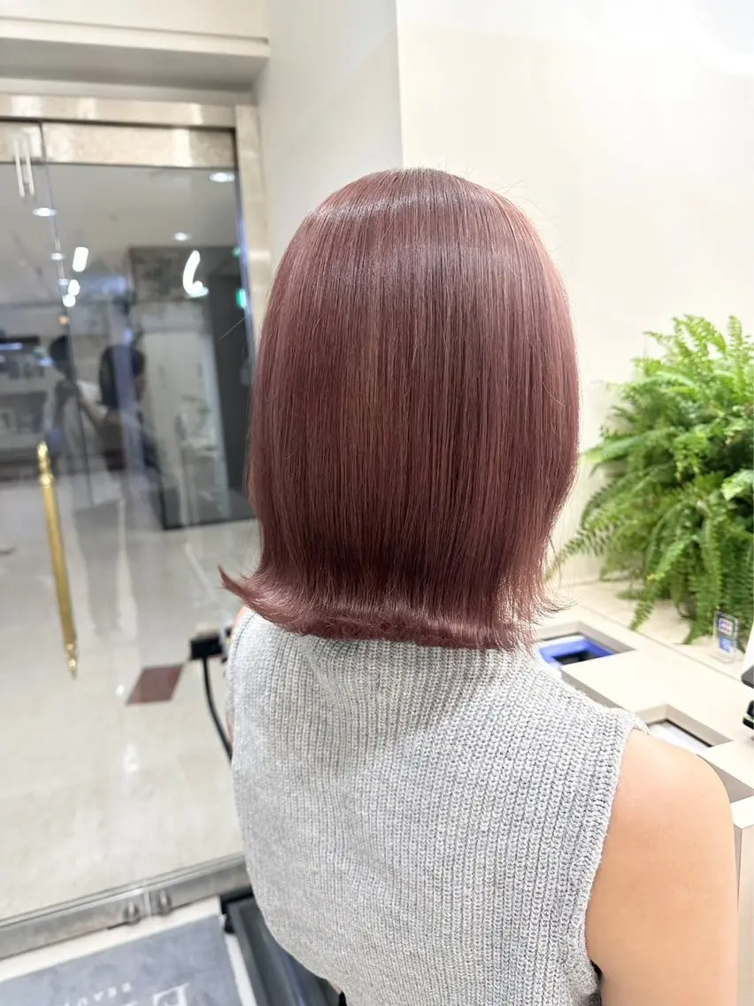 カラー ラベンダーカラー ピンクカラー ピンクラベンダー ヘアカラー トリートメント 🌷MIREA🌷 LUANA 難波店のヘアスタイル