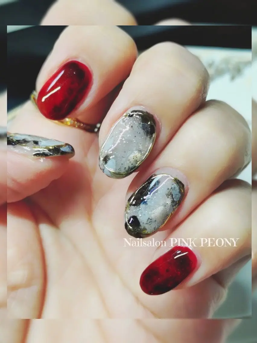 ネイル PINK PEONY    AMIのネイルデザイン