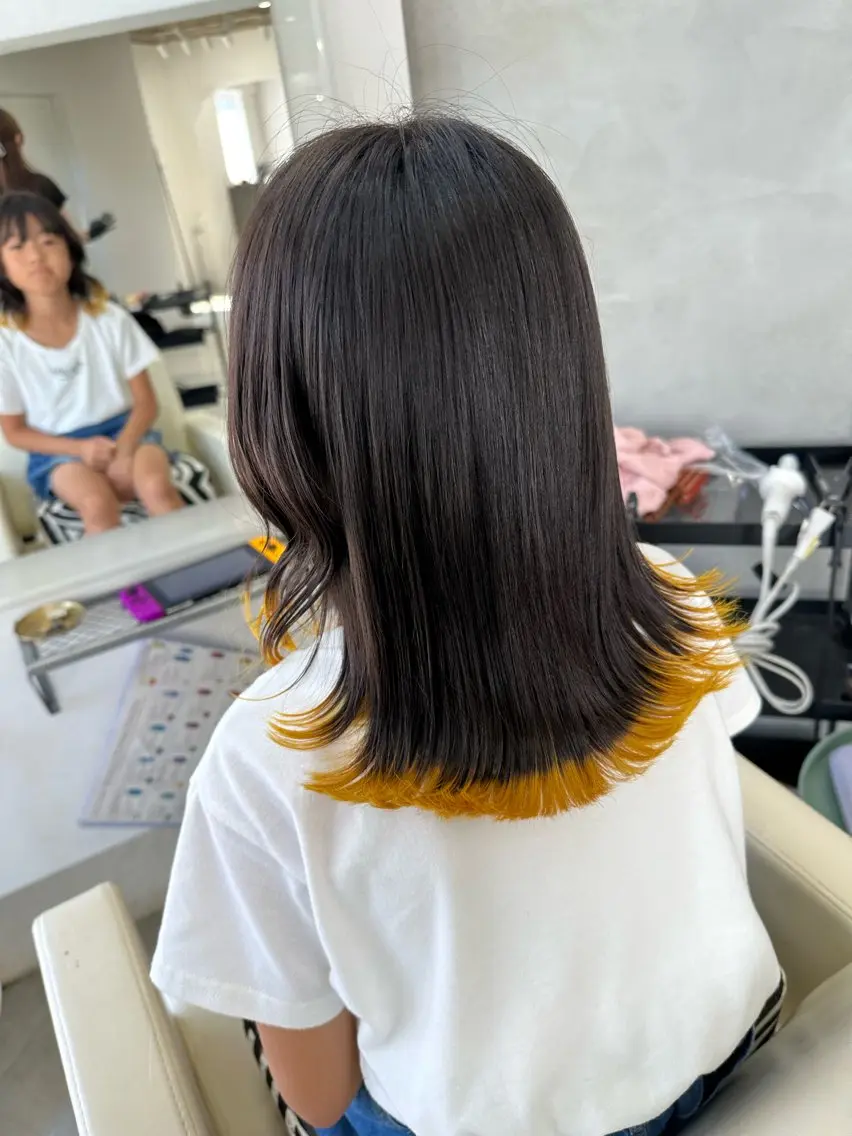 ミディアム カラー ヘアカラー さあや 【透け感/艶感】のヘアスタイル