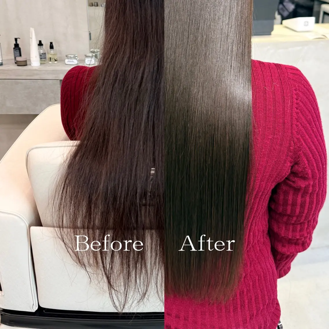 セミロング カット トリートメント ヘッドスパ カット無料/髪質改善 髪質根本改善/艶髪のヘアスタイル