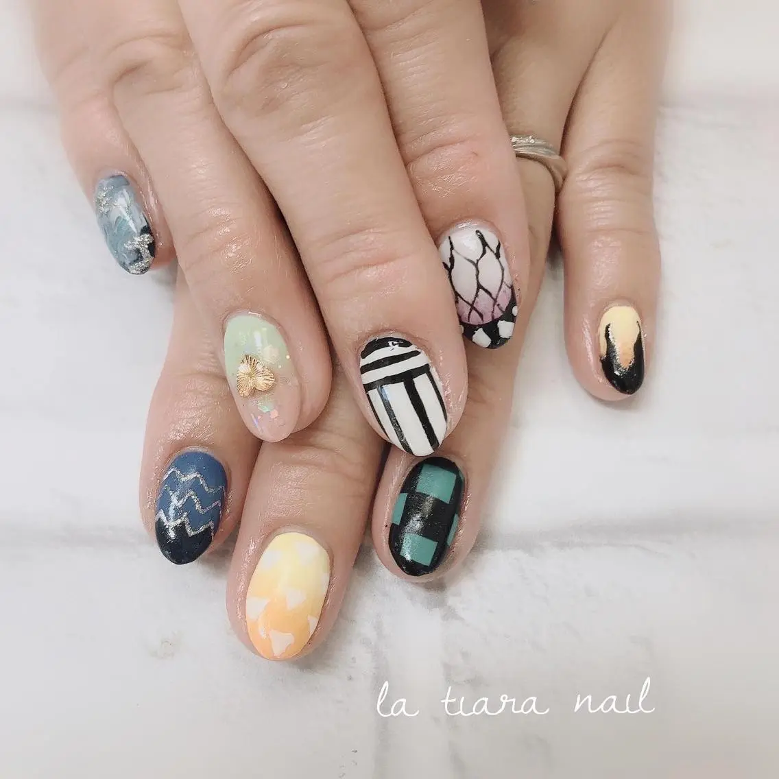 ネイル ハンドネイル Blue bird  nailのネイルデザイン