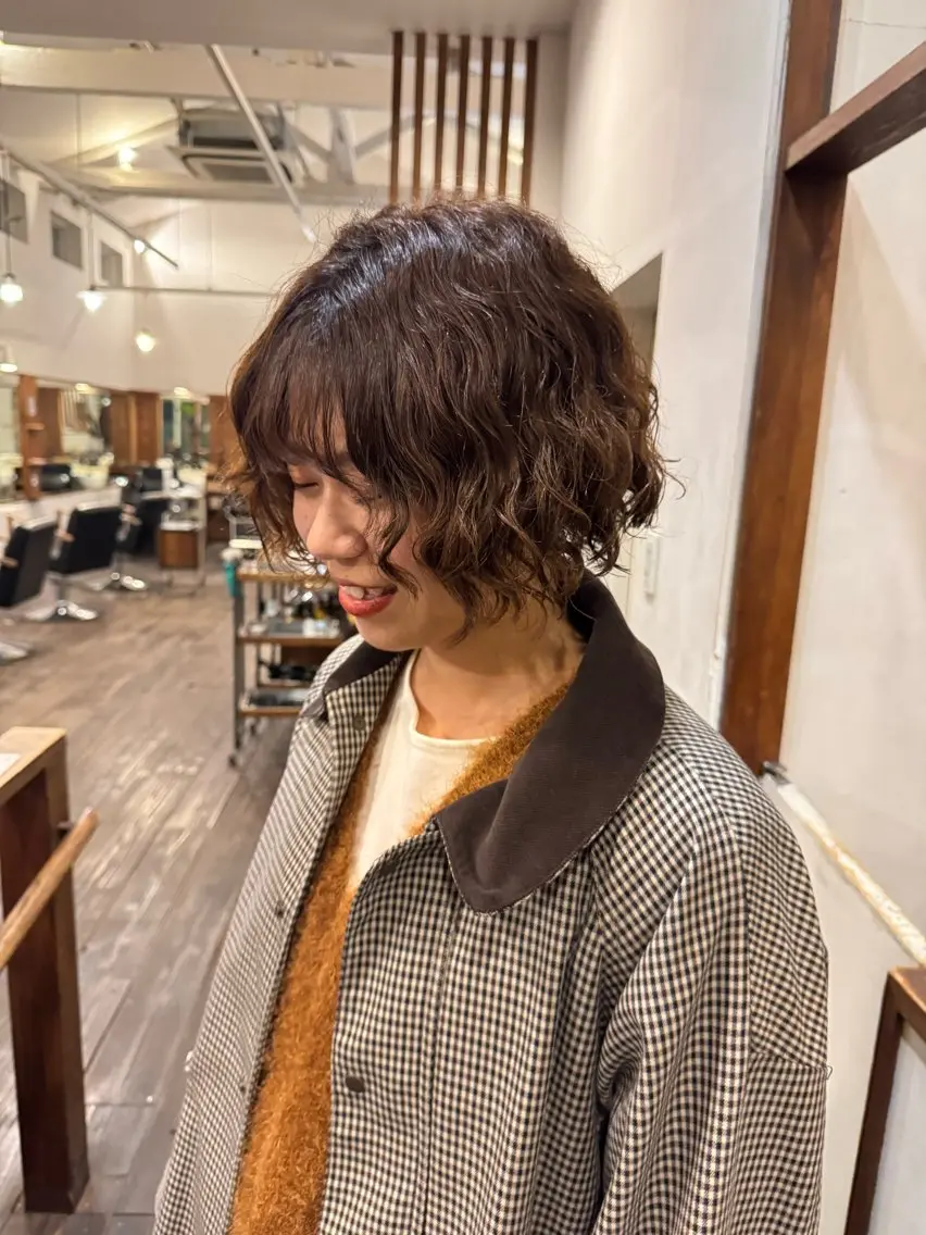 パーマ ボブ MOK大阪梅田店 Asahiのヘアスタイル