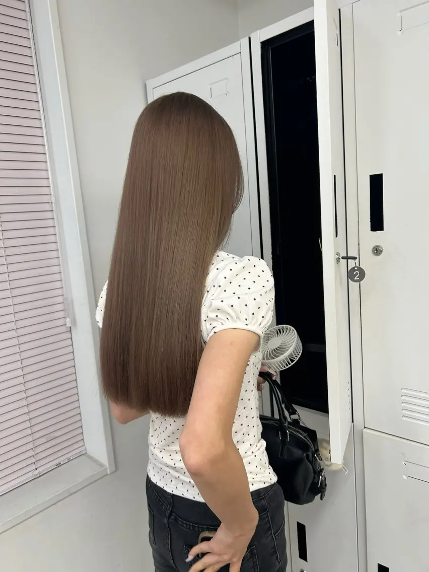 ロング カラー ベージュカラー ブリーチ ブラウンカラー 透明感カラー ダブルカラー カット ヘアカラー トリートメント 💍モテる艶髪 透明感カラー💖のヘアスタイル