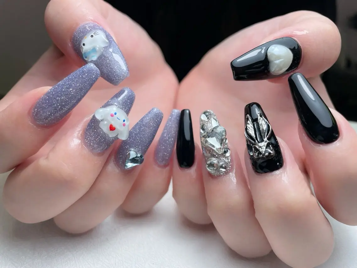 ネイル アートネイル 長さ出し フレンチネイル ジェルネイル ガーリー 中野駅から2分 MEO NAILのネイルデザイン