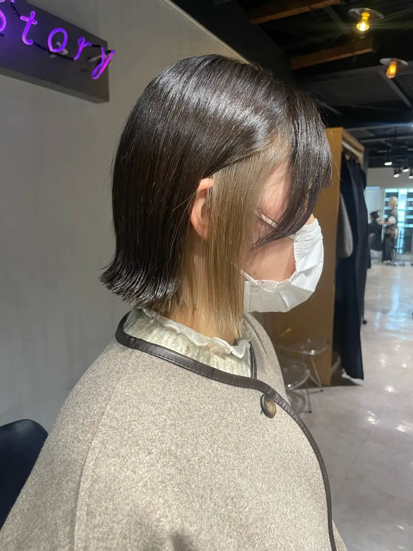 💗インナーカラー💗🥰ブリーチ毛でもツヤサラに❗️表参道ではトリートメントだけで15000円😭の写真