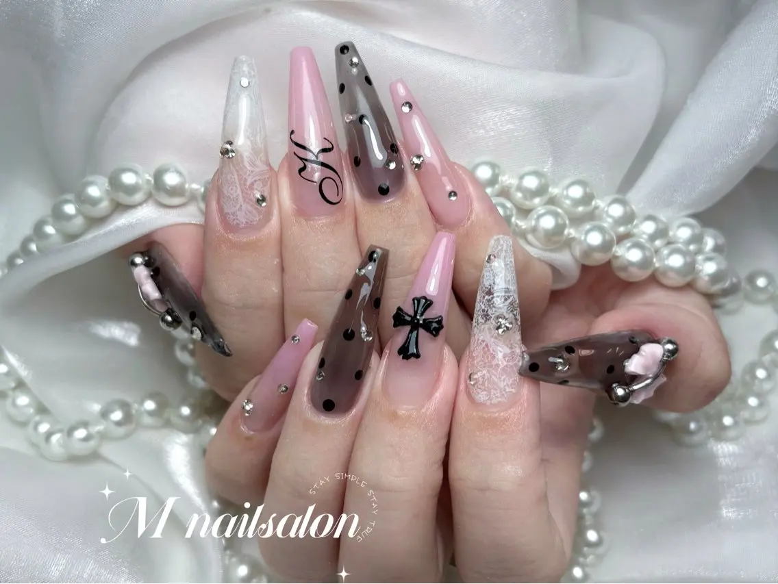 ネイル ハンドネイル M🌷nail 長さだし専門店のネイルデザイン
