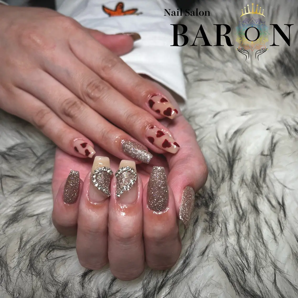 ネイル ジェルネイル 持ち込み ハンドネイル ☆SAKI☆ BARON 店長のネイルデザイン