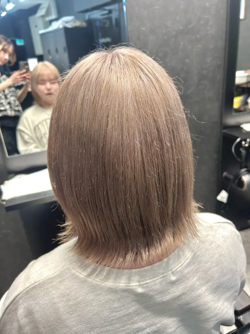 ショート カラー ヘアカラー トリートメント 💎透明感カラー💎 bAteAu あまねのヘアスタイル