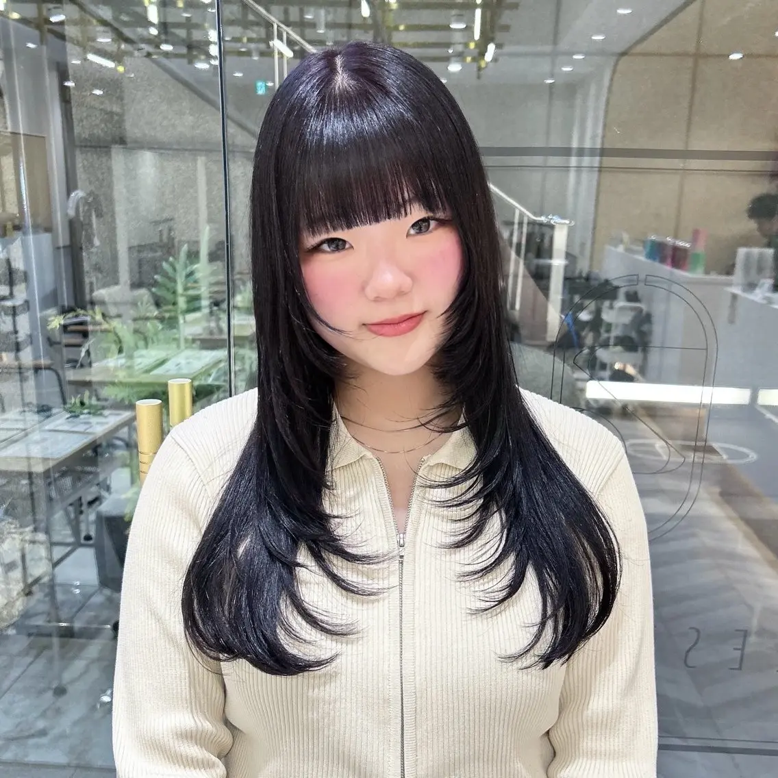 ロング カラー ディープラベンダー ラベンダーカラー レイヤーカット カット ヘアカラー トリートメント 🇰🇷レイヤー/ト レンドまつげ🎀ミキのヘアスタイル