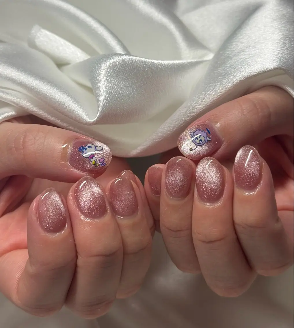 💜オフ込みマグネットネイル💜の写真