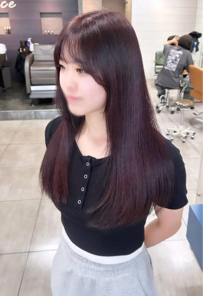 ロング ロング カット ヘアカラー レイヤー/艶髪カラー 森本くるみのヘアスタイル