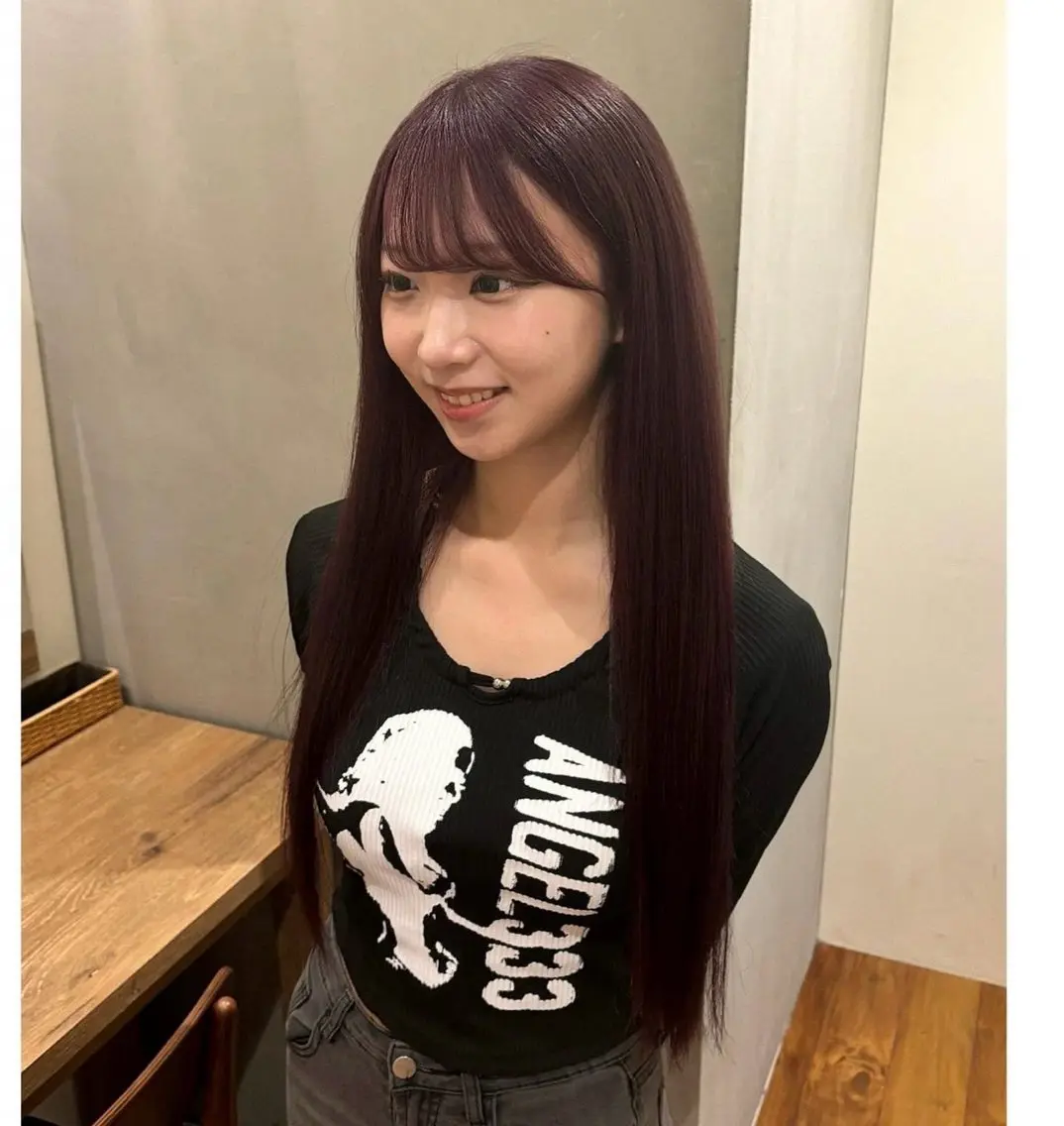 ロング カラー ブラウンカラー レッドカラー レッドブラウン ELENA / 似合わせ Bob🎀のヘアスタイル