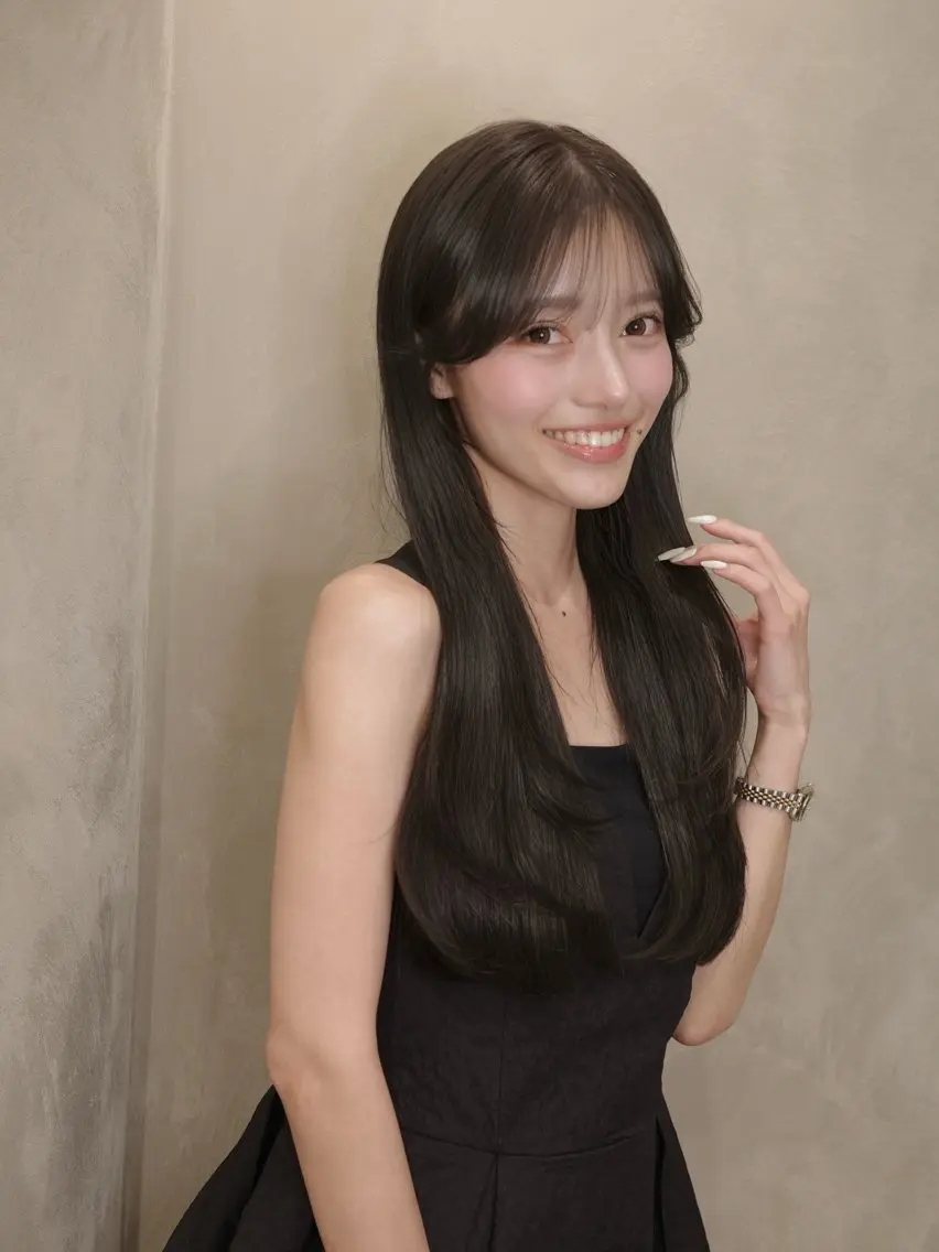 ロング 髪質改善 レイヤーカット 似合わせカット 美顔形成｜レイヤー ｜青山のヘアスタイル