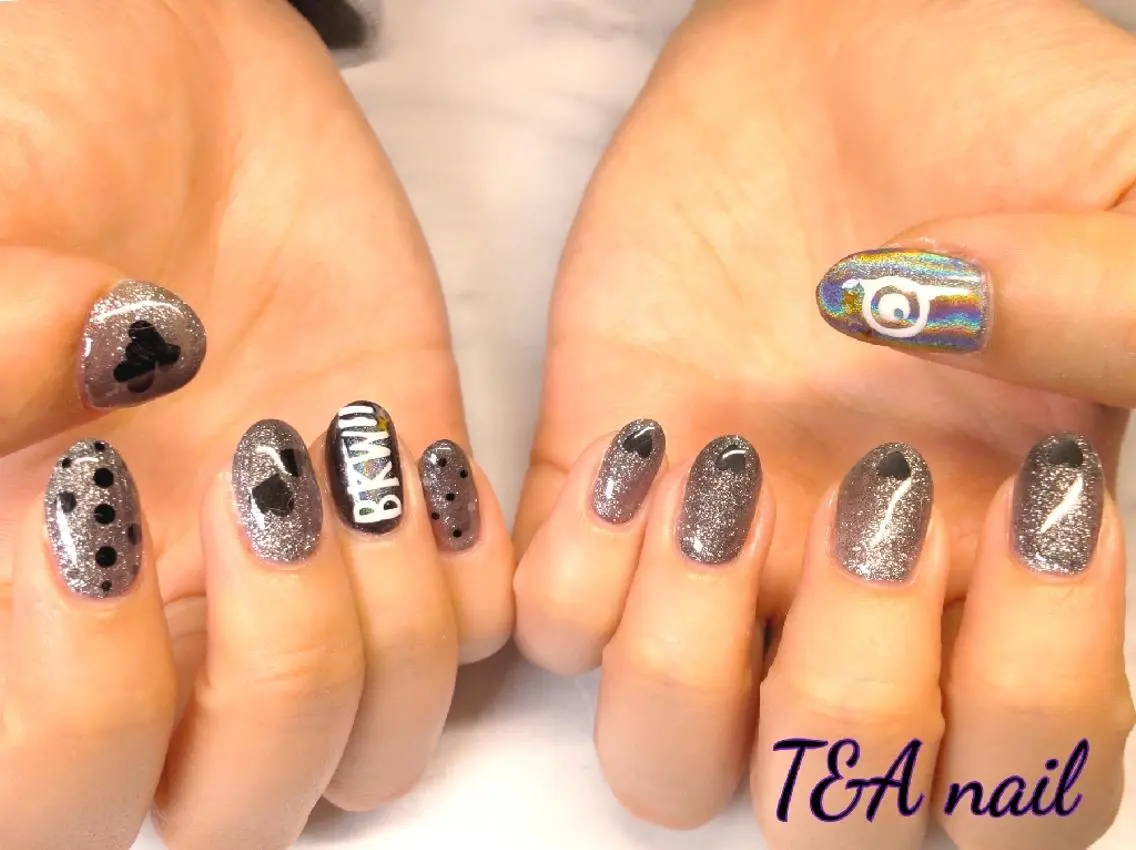 ミディアム ネイル 長さ出し ジェルネイル ニュアンスネイル スカルプネイル ショートネイル T&A nailのネイルデザイン