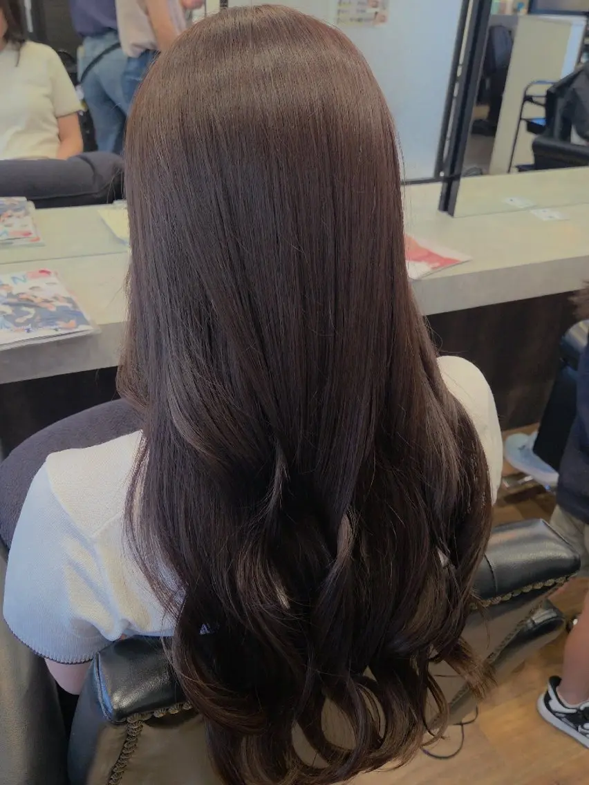 ロング カラー カット ヘアカラー トリートメント 関口 友菜のヘアスタイル
