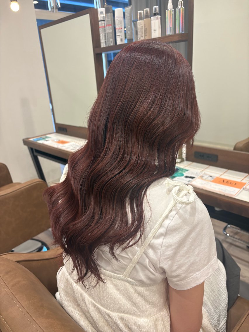 カラー カット ヘアカラー トリートメント まろみ暖色×ボブ ×chia🕯のヘアスタイル