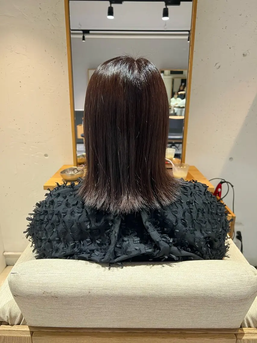 ミディアム カラー カット ヘアカラー ブルームヘアデザイン かこ。のヘアスタイル